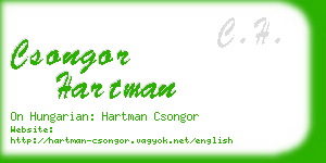 csongor hartman business card